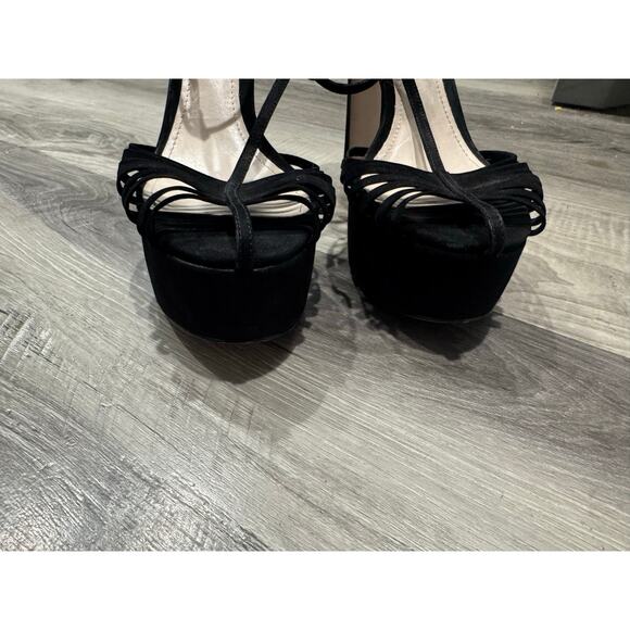 SCHUTZ Roxi Sandalia Salto Alto Black Heels GUC Size 9B - Picture 4 of 6